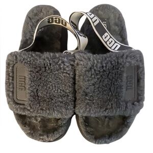 Authentic UGG® Women's Disco Slide Slippers Sandals Shoes Gray Size 7